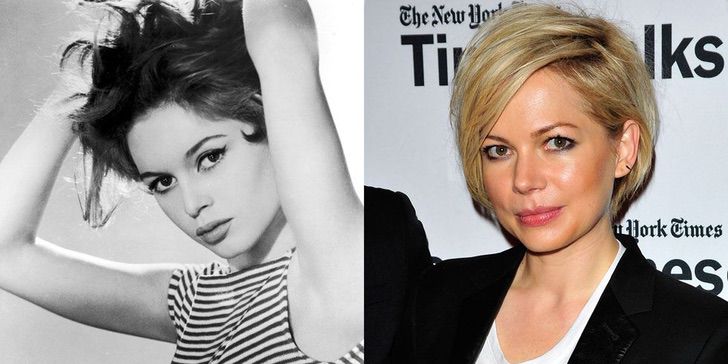 Brigitte Bardot y Michelle Williams