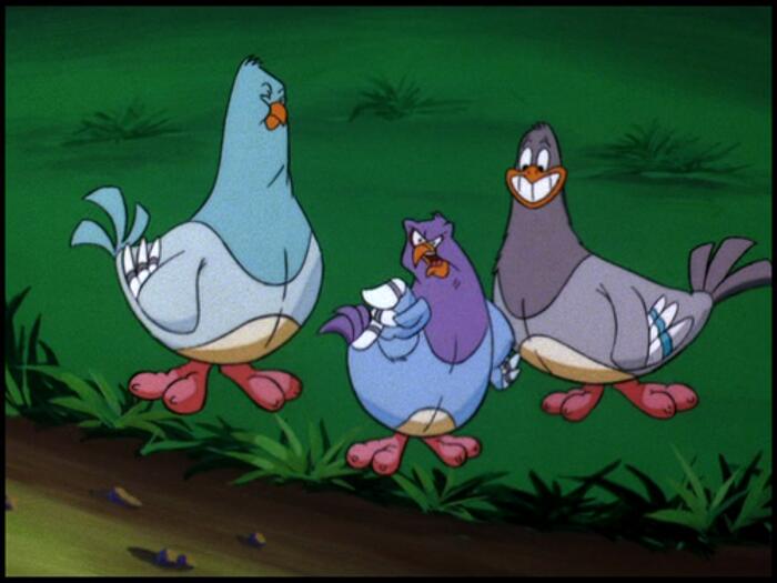 Los palomos emplumados personajes animados de la caricatura Animaniacs