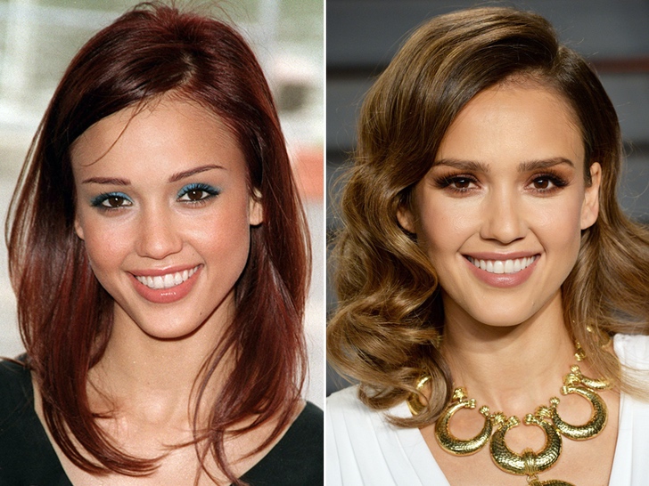 Jessica Alba cejas antes y después