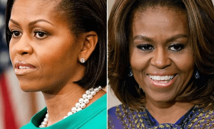 Michelle Obama cejas antes y después