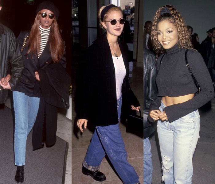 Iman, Drew Barrymore y Janet Jackson
