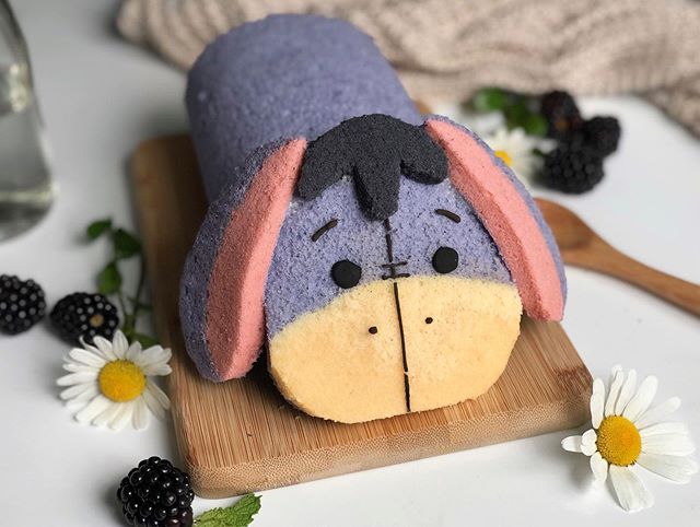 Pan dulce y suave en rollito en forma de Igor de Winnie Pooh