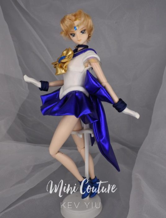 Muñeca de porcelana creada por el artista Mini Couture inspirada en el anime Sailor Moon, Haruka Tenou