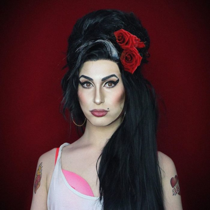 Alex Stone, maquillista, maquillado como Amy Winehouse