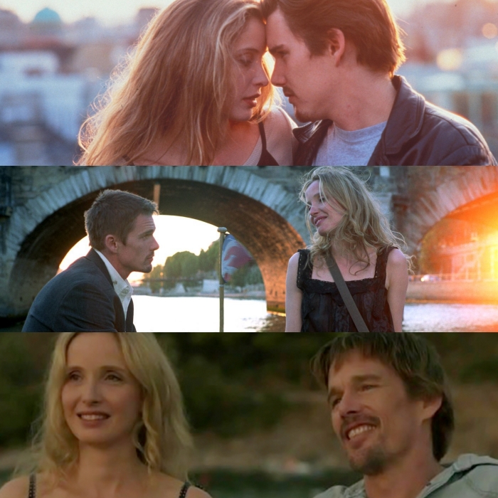 escenas de before sunrise, before sunset y before midnight