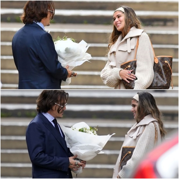 johnny depp platicando con una fan
