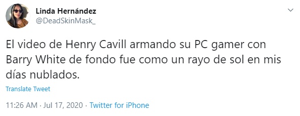 opiniones de twitter sobre henry cavill