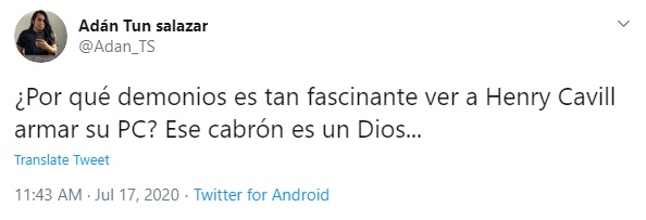 opiniones de twitter sobre henry cavill