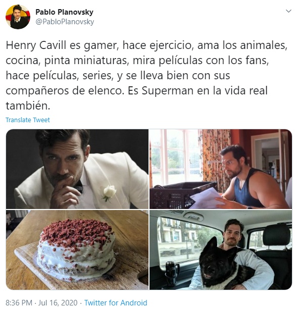 opiniones de twitter sobre henry cavill