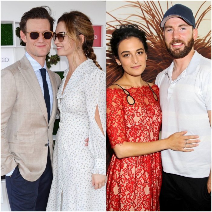 chris evans con jenny slate y lily james con matt smith