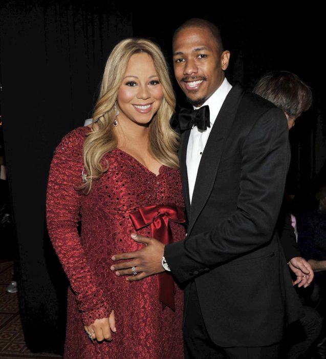 Mariah Carey y Nick Cannon posando juntos