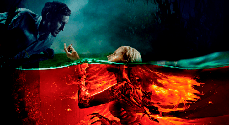 Escena de la película La sirena: La leyenda jamás contada con una sirena saliendo del mar para encontrarse con un chico