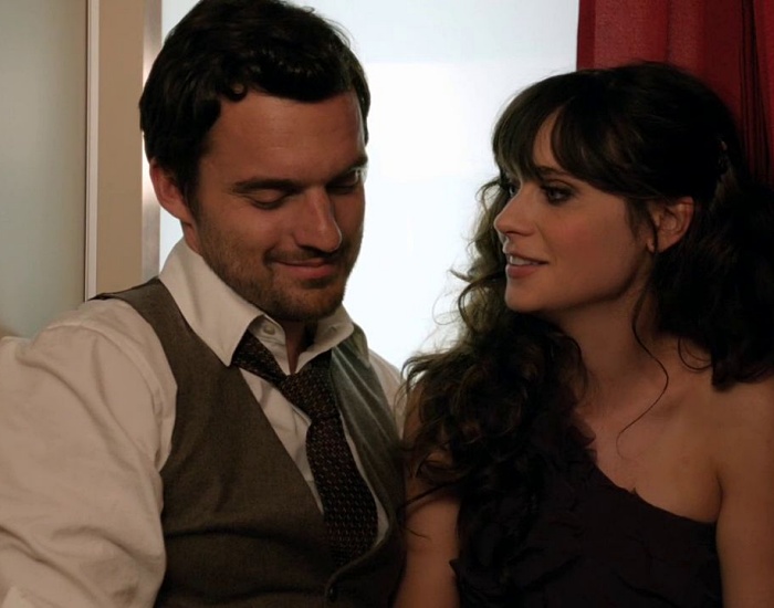 Zooey Deschanel y Jake Johnson en la serie de new girl