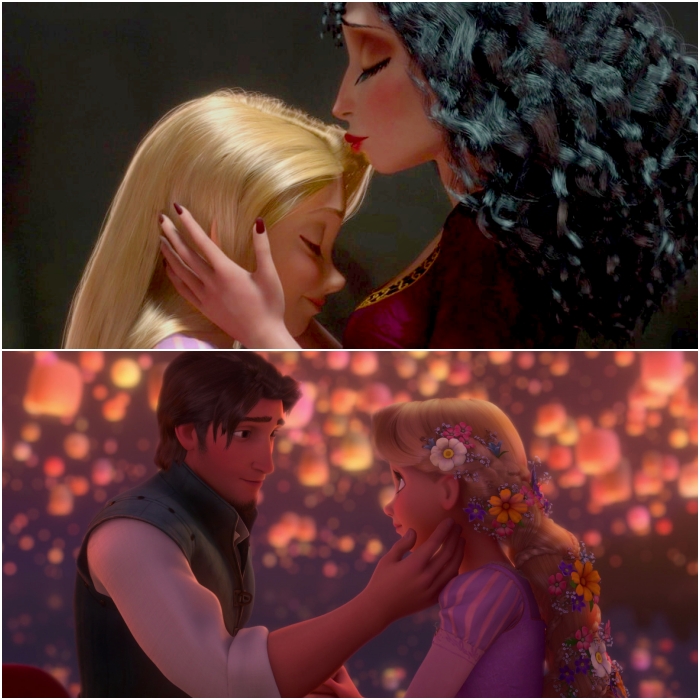 escena de enredados la pelicula de rapunzel de disney