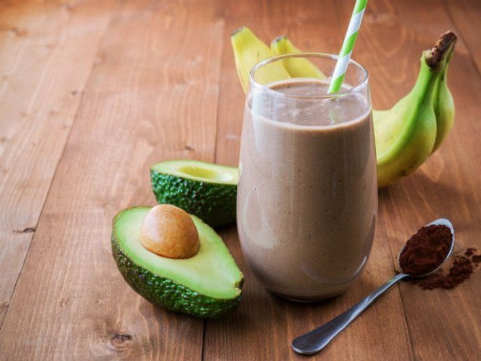 Licuado de aguacate y cacao