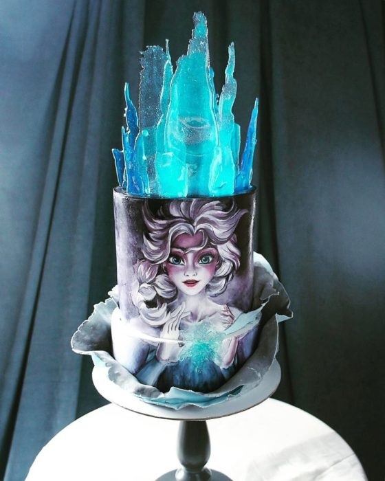 Pastel de Elsa de Frozen