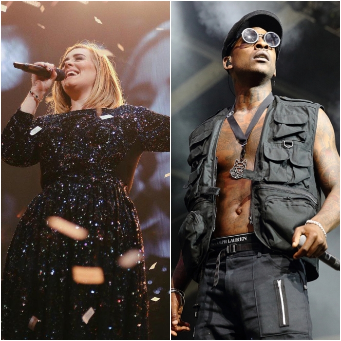 Cantante británica Adele y el rapero de grime Skepta