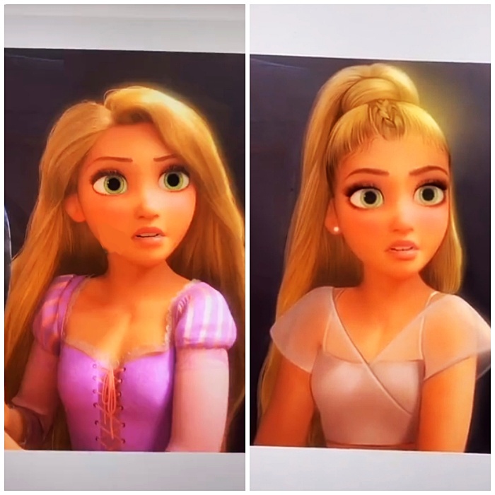 dibujo de rapunzel reimaginado como chica moderna de 2020