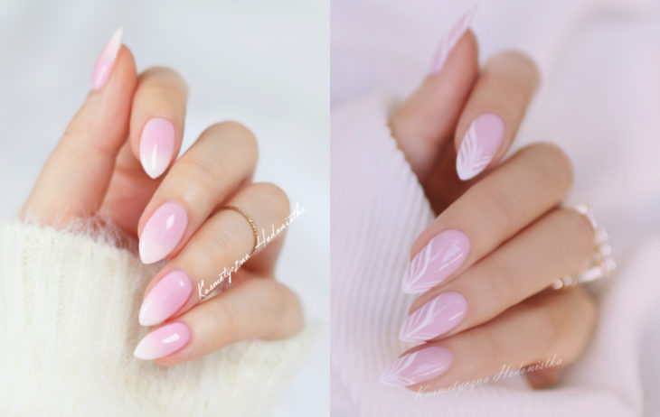 Colores de manicura; rosa bebé