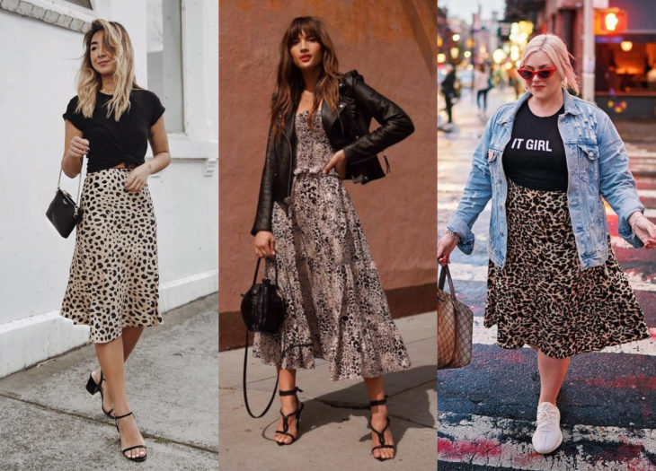 Ropa trendy; outfits con vestidos y faldas de animal print
