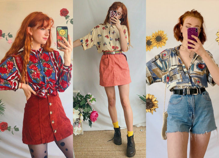 Ropa trendy; outfits con blusas con estampado vintage