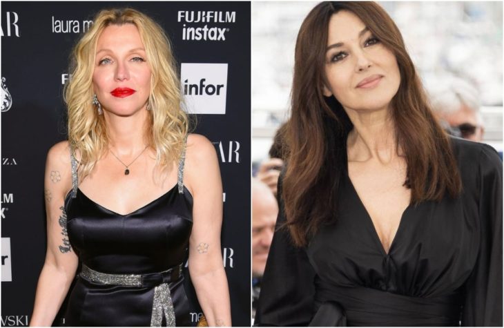 Duplas de celebridades que tienen la misma edad, comparación entre Courtney Love y Monica Bellucci