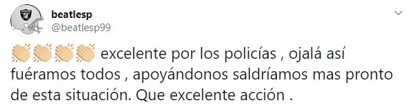Tuit sobre policías comprando dulces a abuelitos