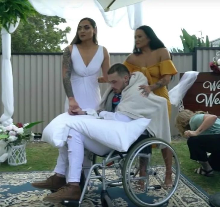 Maia y Navar el día de su boda