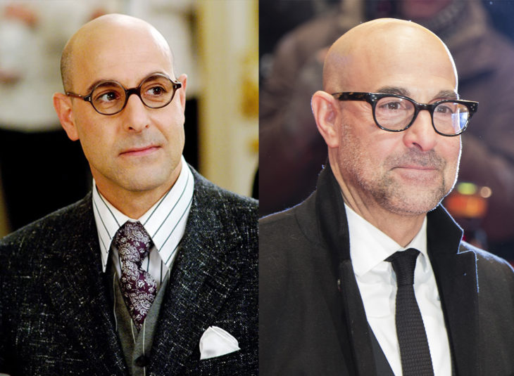 Nigel interpretado por Stanley Tucci en la película El Diablo viste a la moda