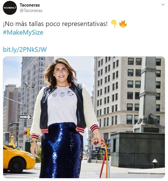 Tweets sobre el movimiento MakeMySize que critica las tallas de la ropa de marca