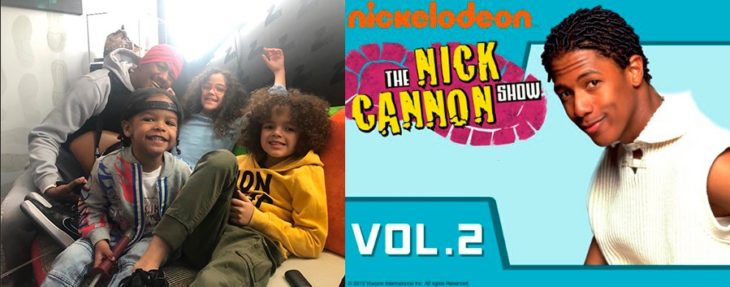 Nick Cannon cuando actuaba en su adolescencia y ahora que tiene hijos