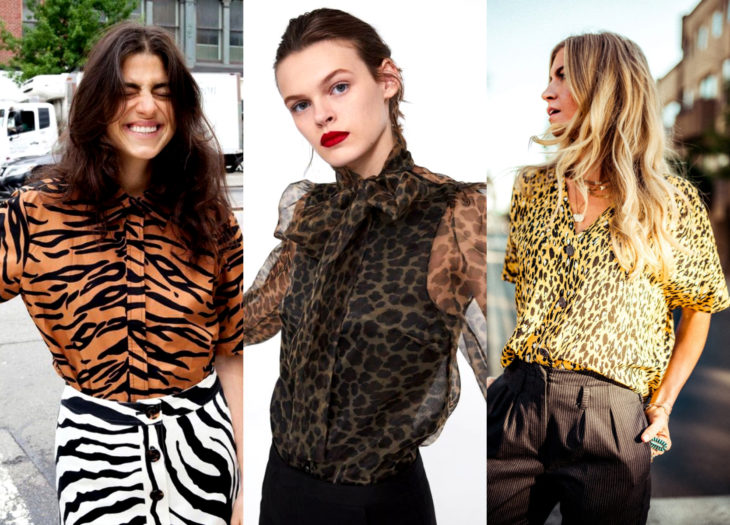 Outfits con prendas de animal print de tigre, cebra, jaguar y leopardo, blusas