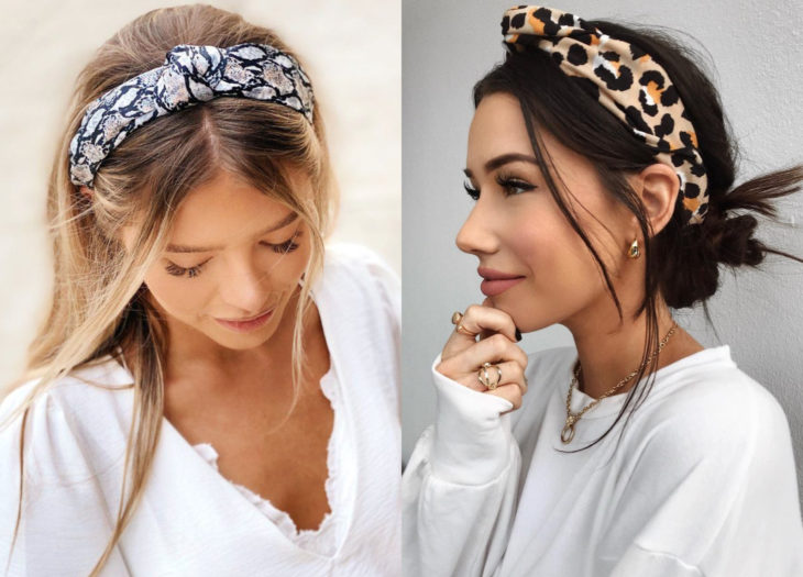 Outfits con prendas de animal print de serpiente y jaguar, diadema