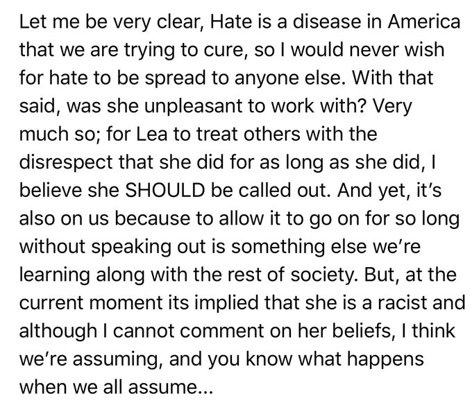 Lea Michele racista