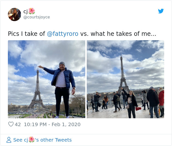 Fotos que le tomas a tu novio vs las que te toma él