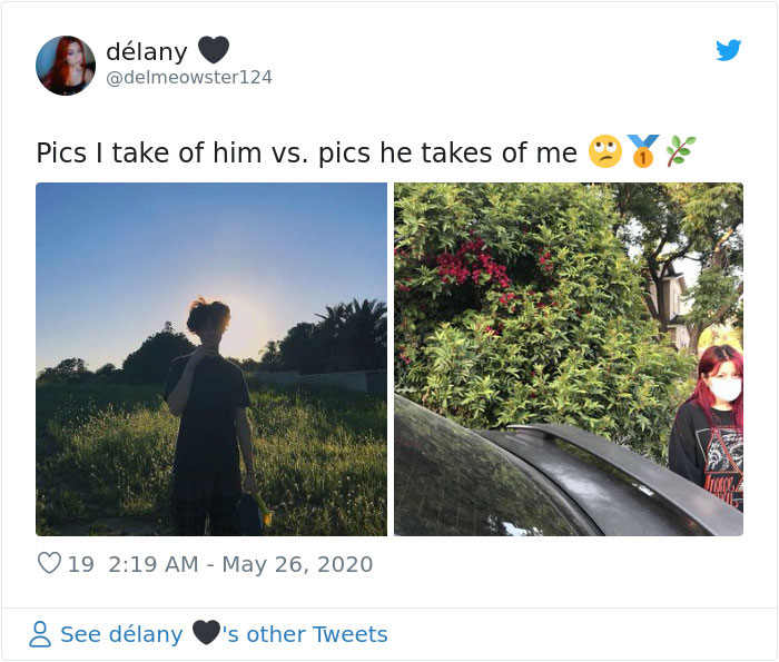 Fotos que le tomas a tu novio vs las que te toma él