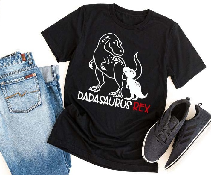Camiseta de regalo para el día del padre con la frase "Dadasaurus rex"