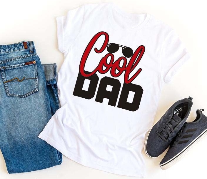 Camiseta de regalo para el día del padre con la frase "Cool dad"