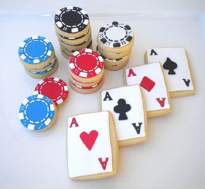 Galletas decoradas para el Día del padre de juego de póker