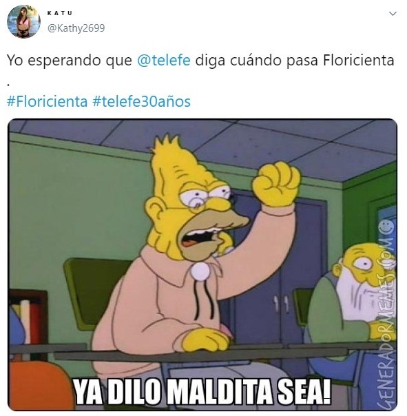 Tuit sobre el regreso de Floricienta a la televisión