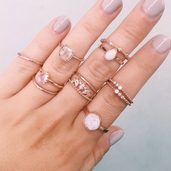 Anillos bonitos en oro rosa o rose gold