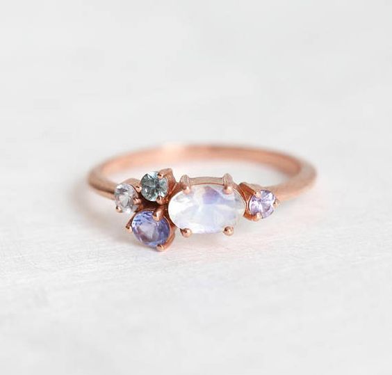 Anillos bonitos en oro rosa o rose gold