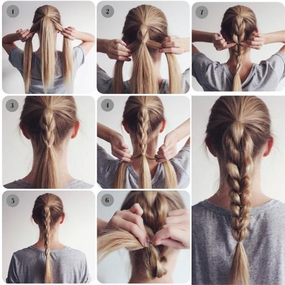 Chica haciendo un tutorial de cómo hacer un peinado sencillo
