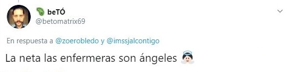 Tuit sobre enfermera del IMSS que canta a pacientes con Covid-19 para mitigar su dolor