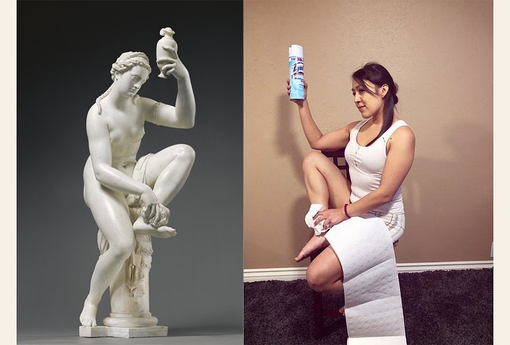 Recreación de una obra de arte usando cosas que se tienen en casa