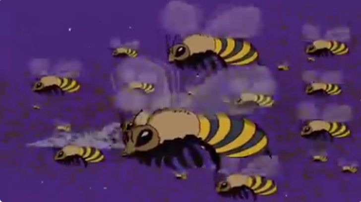 Abejas asesinas que aparecen en la serie de Los Simpson