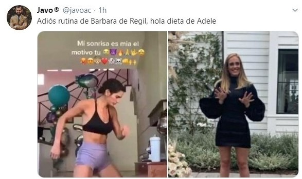 Tuit sobre la pérdida de peso de Adele