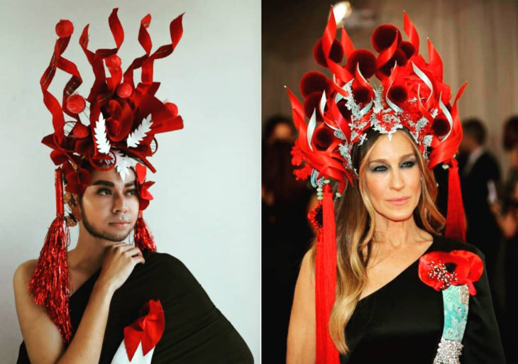 Personas recreando looks famosos en la Met Gala