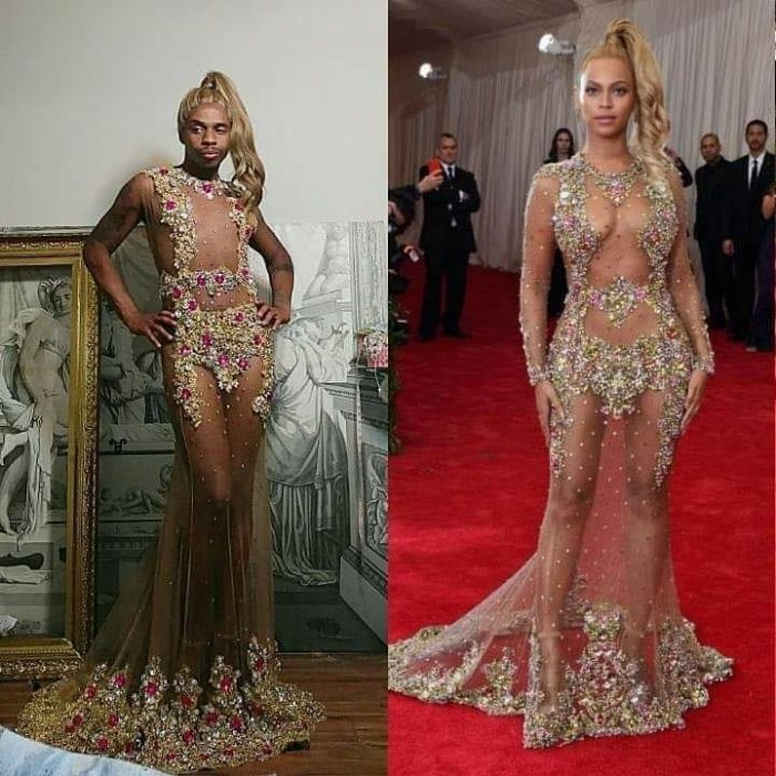 Personas recreando looks famosos en la Met Gala