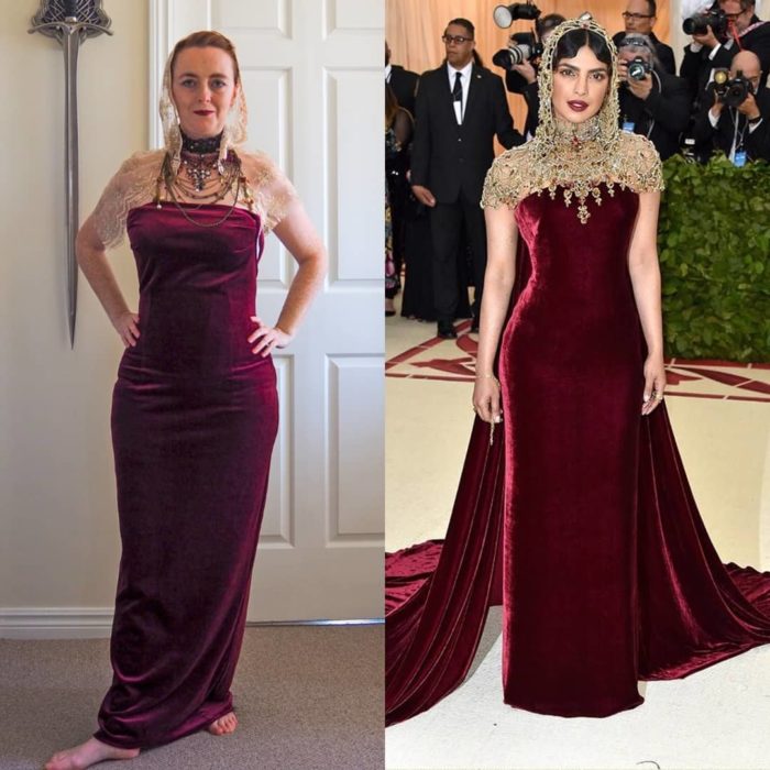 Personas recreando looks famosos en la Met Gala